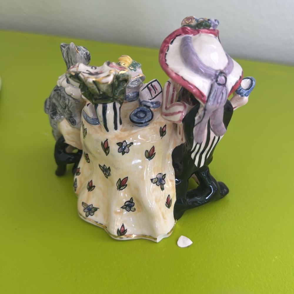 Blue Sky Dayworks Fancy lady with cat tea party by Heather Goldminc - Picture 5 of 5